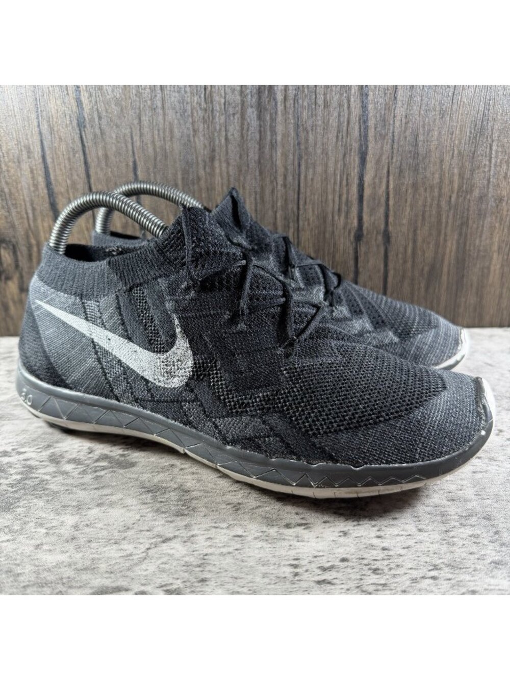 Nike Free 3.0 Flyknit Running Sneakers Shoes Women's Size 9.5 Black 718420-001